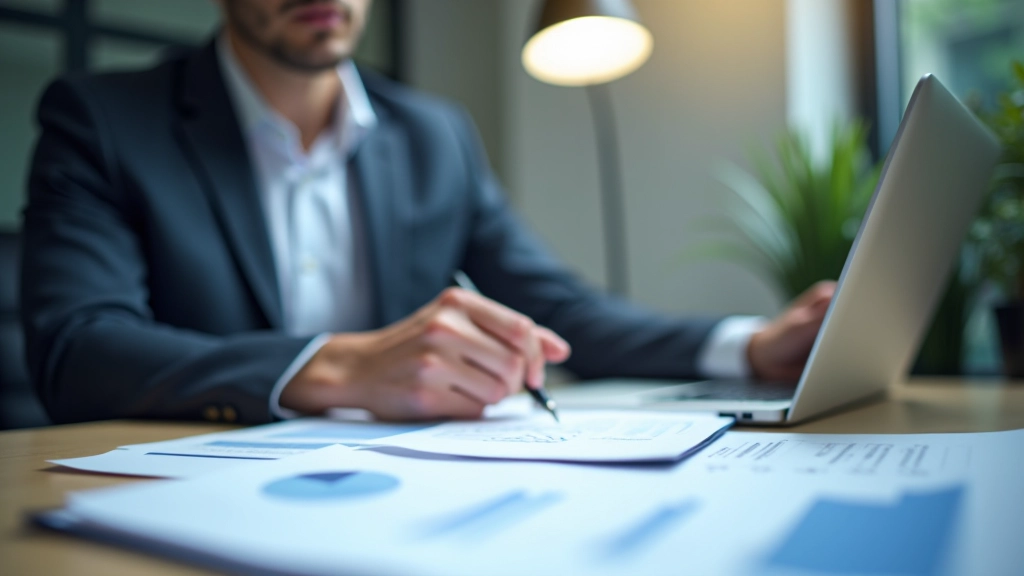 Analytik studující rozpočtová pravidla a ekonomické údaje v kancelářském prostředí